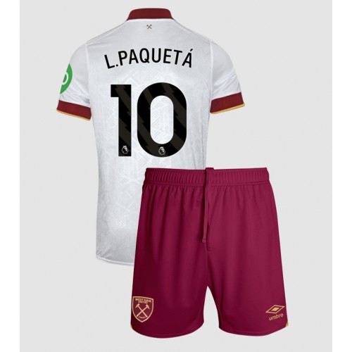 Fotbalové Dres West Ham United Lucas Paqueta #10 Dětské Alternativní 2024-25 Krátký Rukáv (+ trenýrky)